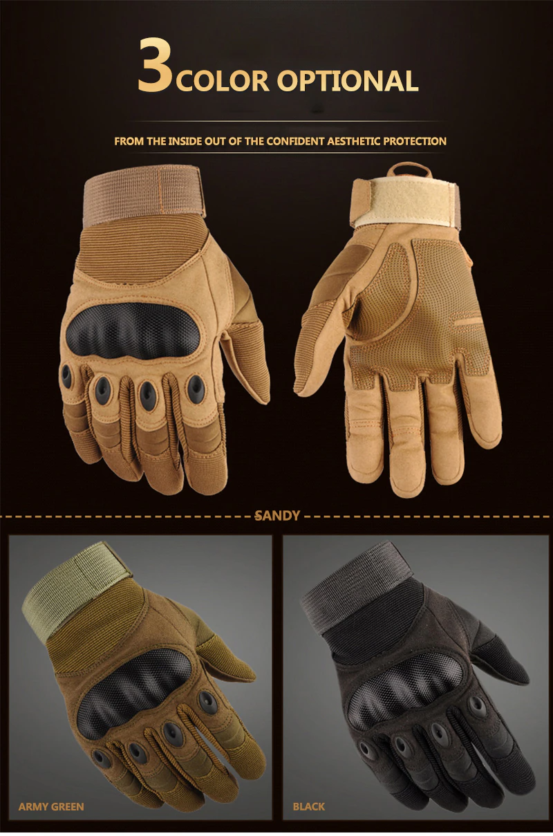 Thumbnail: Tactical Motorcycle Motocross Full Finger Gloves Motorbike Riding Racing Mittens