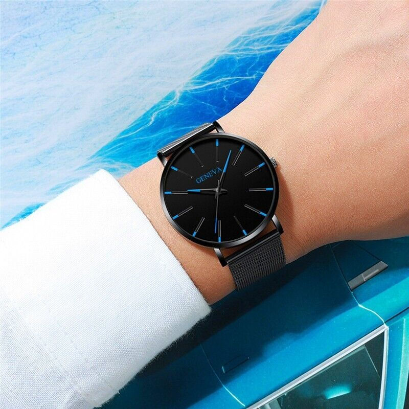Thumbnail: Waterproof Men's Watch Stainless Steel Quartz Luminous Classic Watches Business