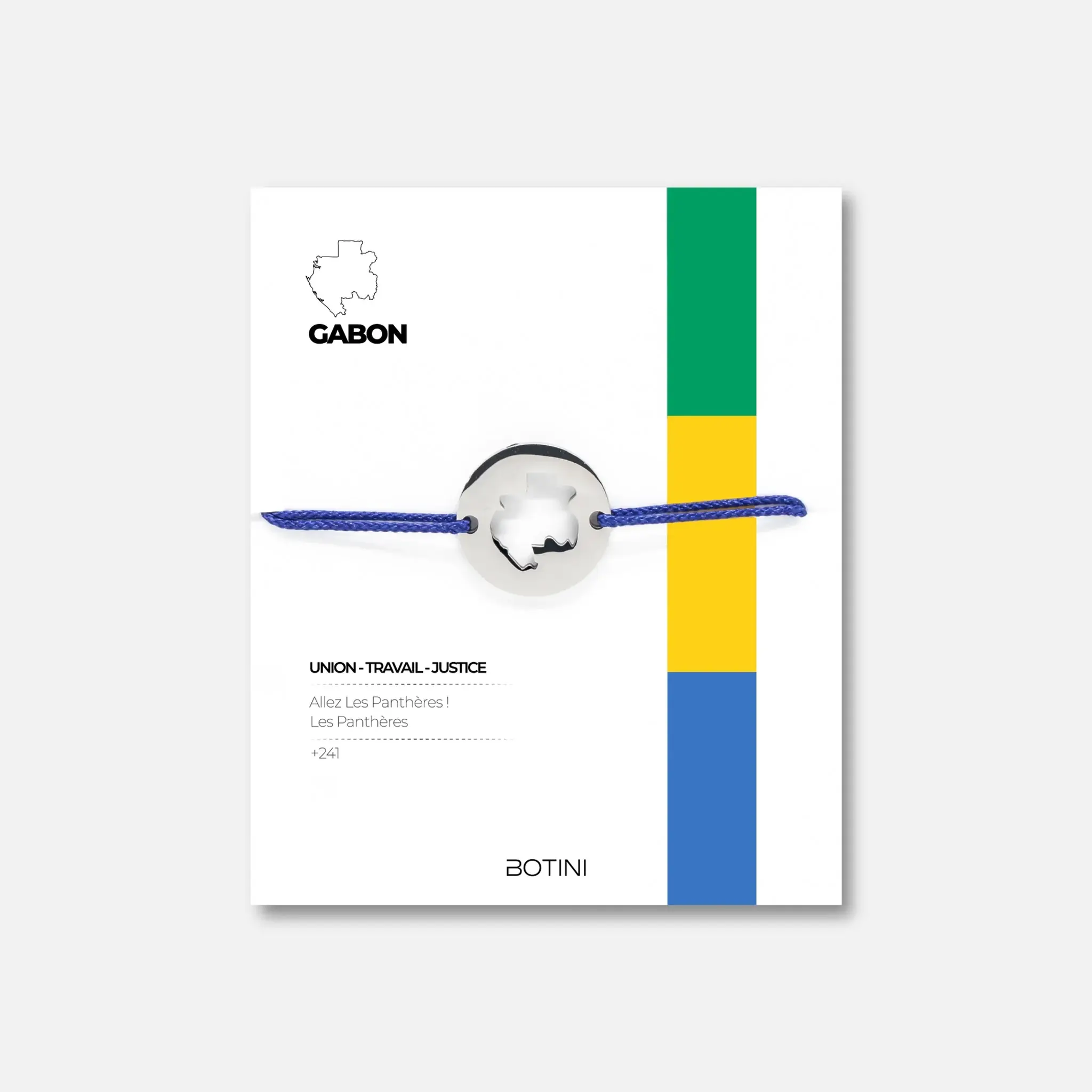 Bracelet du Gabon les panthères pour la Can 2025 Maroc coupe d'Afrique Atelier Botini