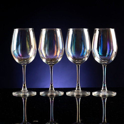 Rainbow Colored Wine Glass Set (Set Of 6)