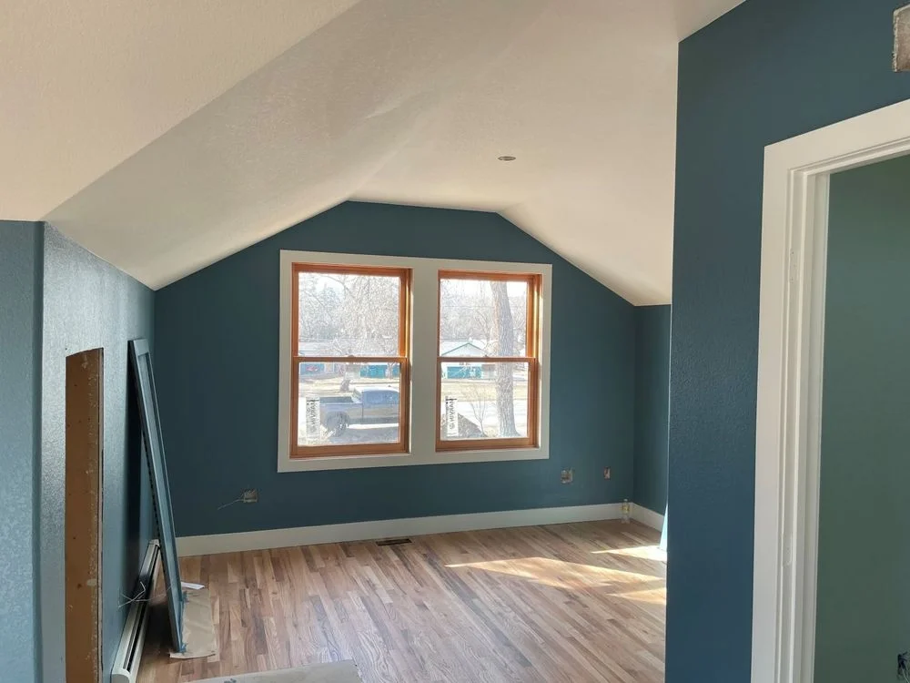 Blue-green interior