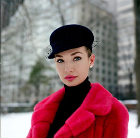 Capturing Dior 1950s Glamour in Central Park on New York City's First Snowfall with Xhesika Berberi