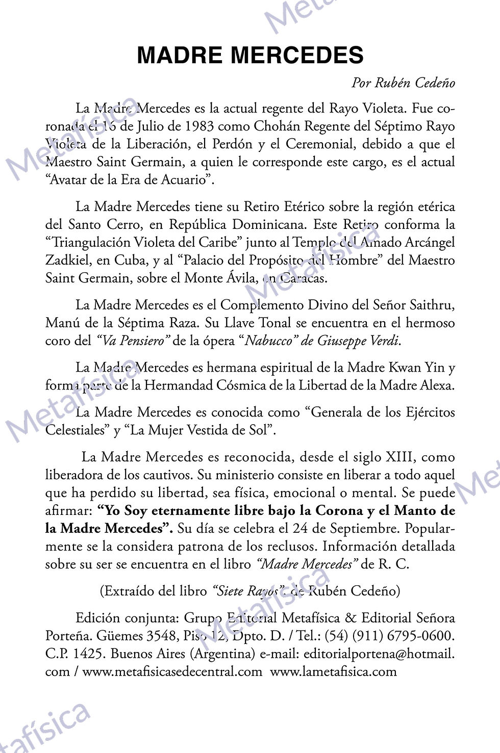 Miniatura: Madre Mercedes