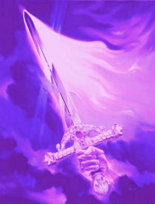 espada llama violeta