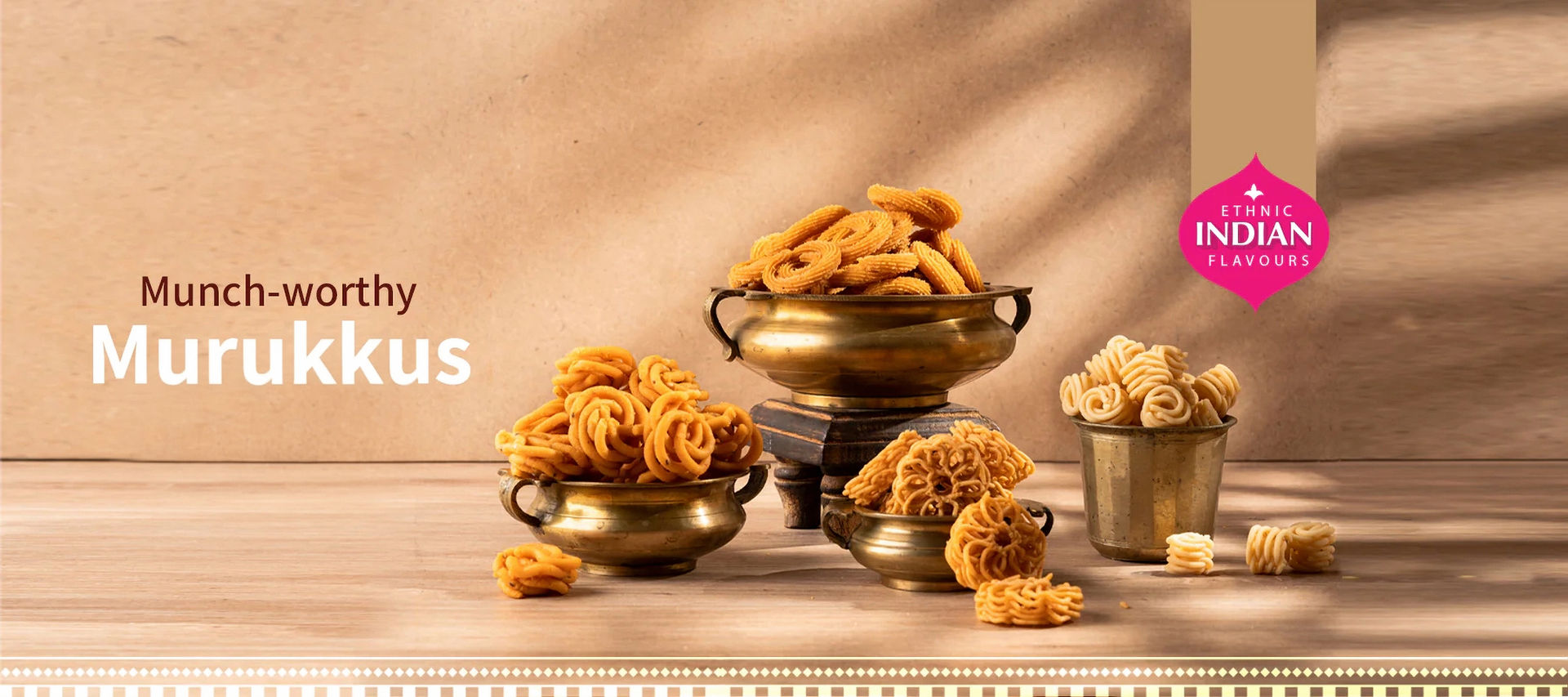 Spicy South Indian Murukku Varieties in a rustic bowl