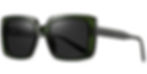 Oversized Green rectangular acetate frame sunglasses