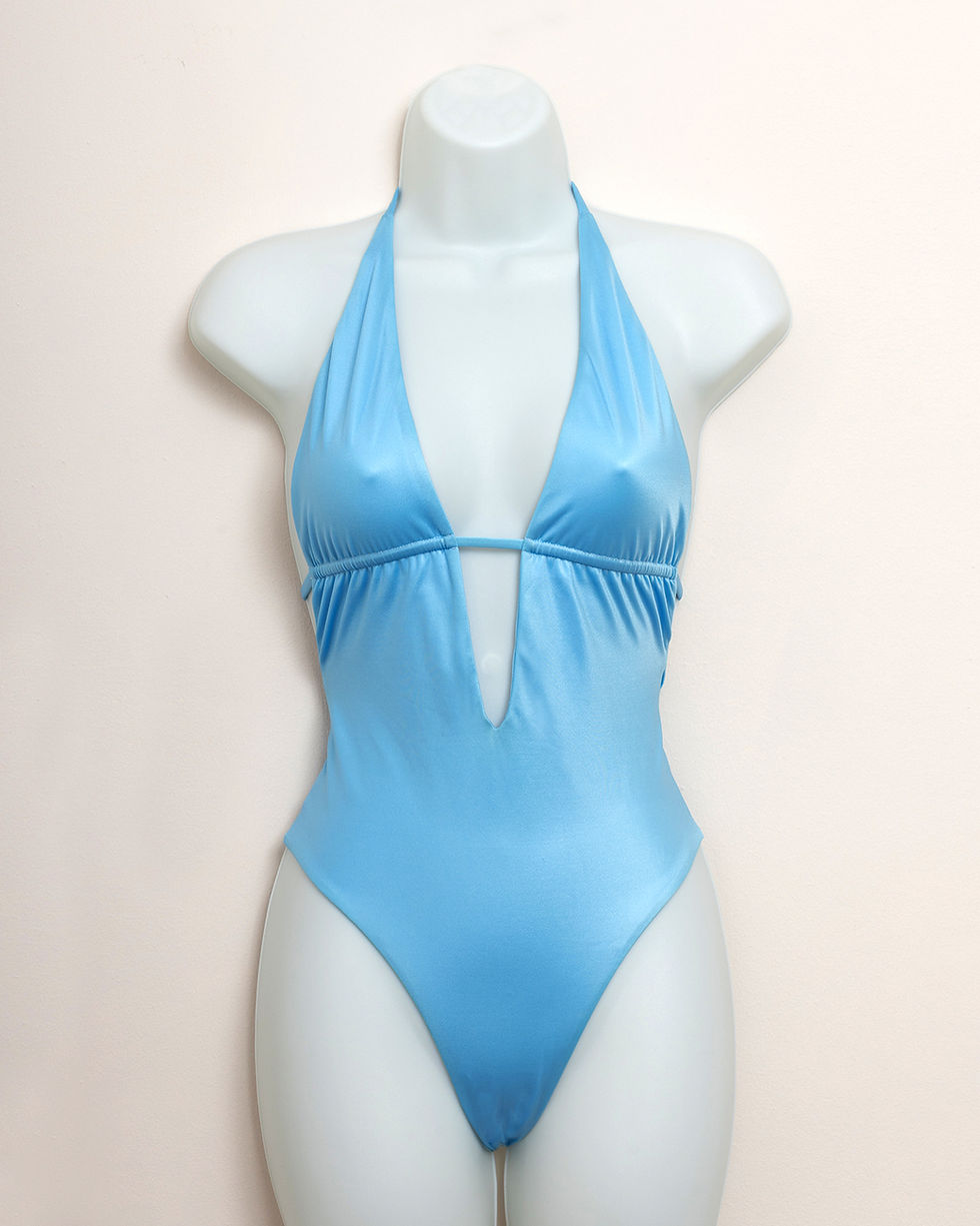 Miniaturbild: Plunge neck underbust strap - shiny 