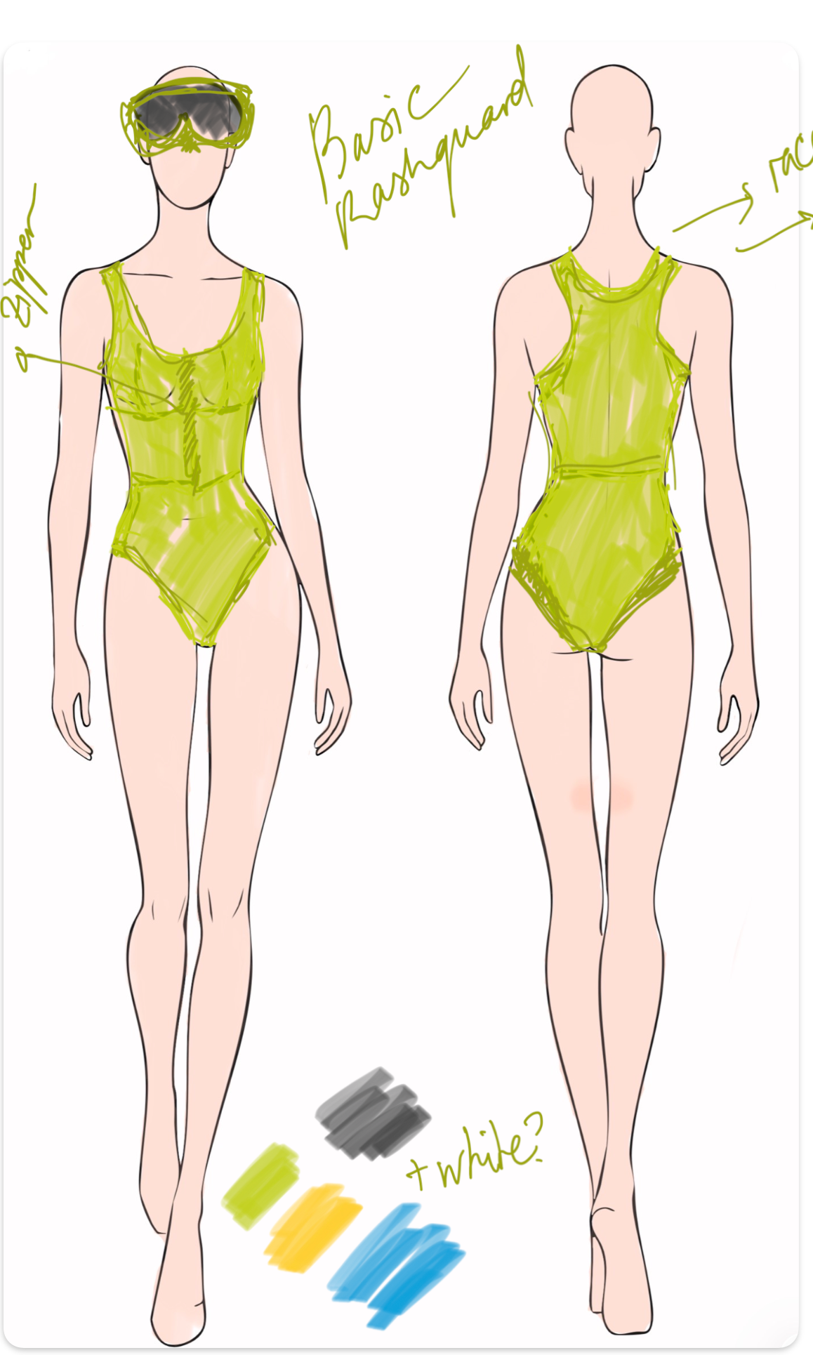 Tailored rash guard