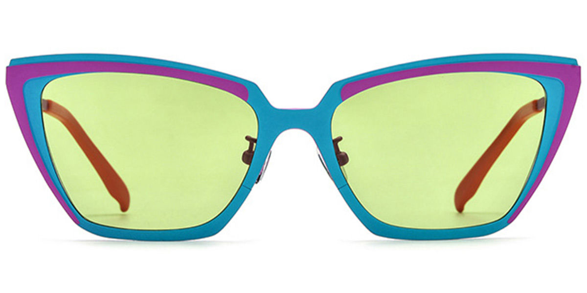 Cat-Greens Titanium Frame Fashion Sunglasses