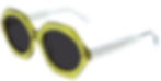 Octagonal Lime acetate frame fashion sunglasses