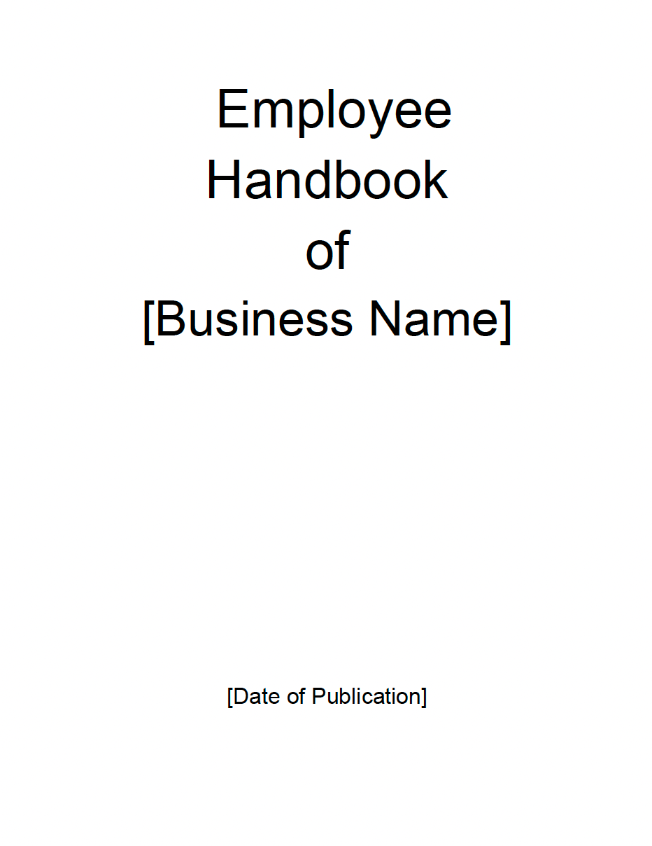 Employee Handbook Template (Digital Download)