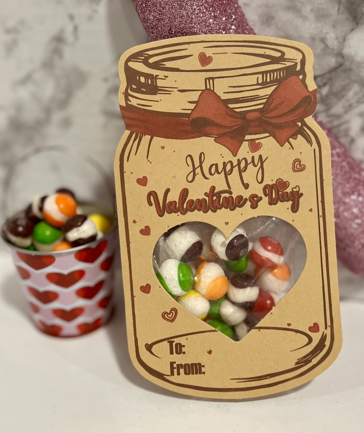 Valentine Mason Jar Card Kit (set of 10)