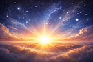 Himmlischer Sonnenaufgang über der Erde.png