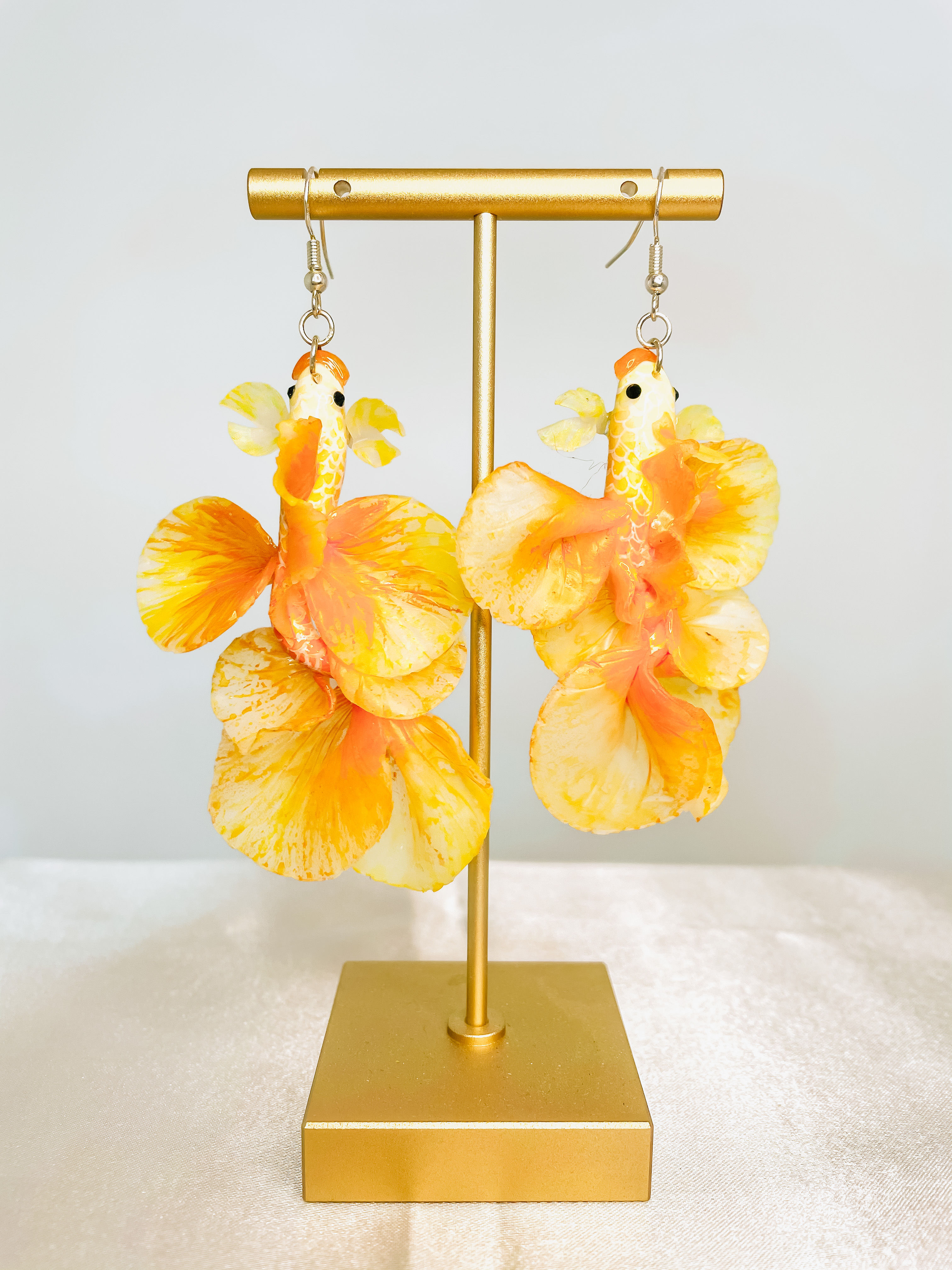 Beta Fish Polymer Clay Earrings