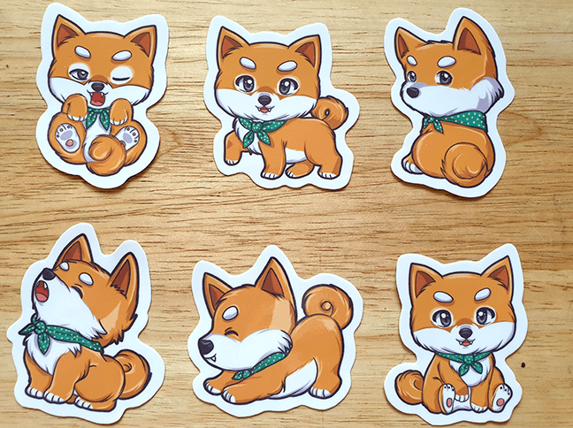 Thumbnail: Shiba Inu Vinyl Stickers
