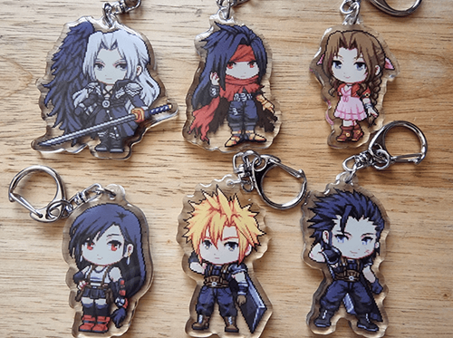 FF7 Acrylic keychains | timelaxminicreations