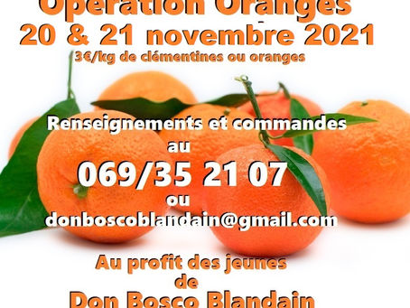Opération Oranges 20 & 21 novembre 2021