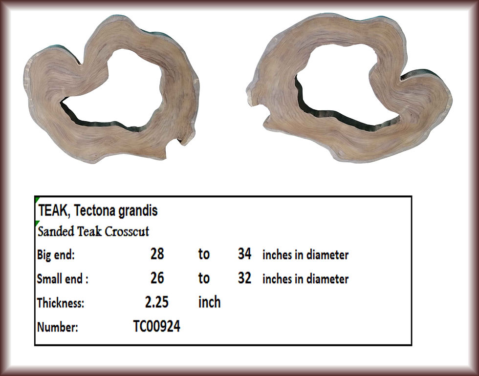 Sanded Teak Crosscut