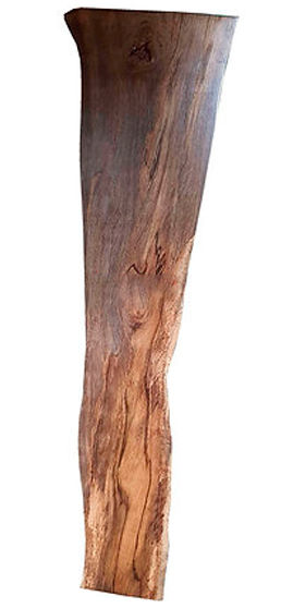 Close up of a wooden plank Rustic Teak Base T2193 with a white background.