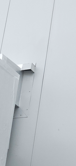 Commercial cladding panels after professional respraying