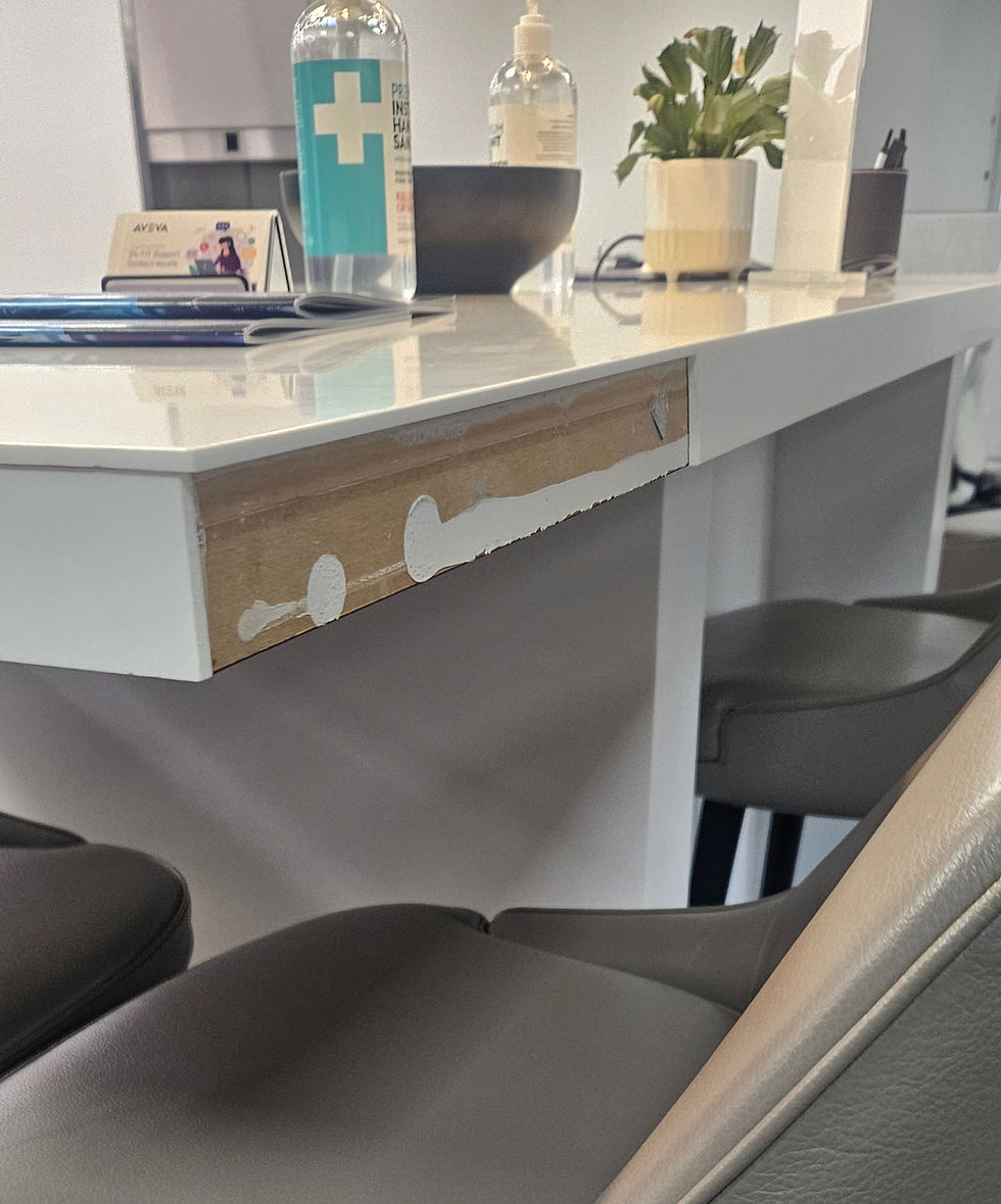Damaged office table
