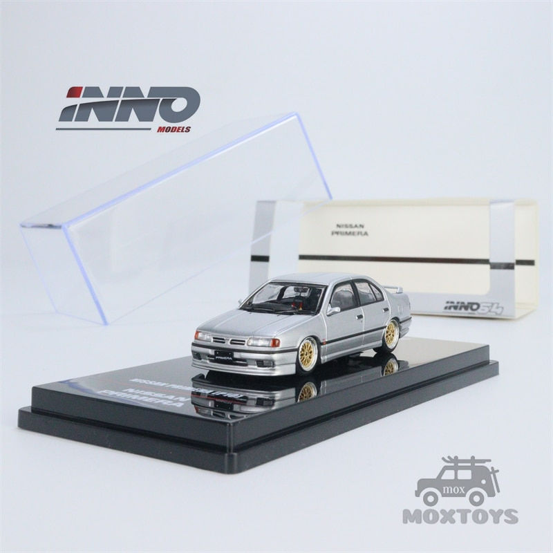 Thumbnail: INNO 1:64 NISSAN PRIMERA P10 Metal Grey /Silver Diecast Model Car