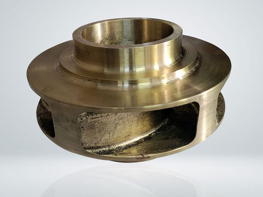 Impulsor de bomba fabricada en TRATAR, en Bronce al Aluminio SAE 68/ UNS C95400