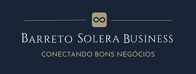 Barreto Solera Business Conectando Bons Negócios, a logomarca tem o simbolo do infinito para simbolizar a eternidade do reino de Deus