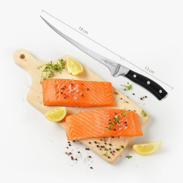 Boning Knife Used to Debone Salmon