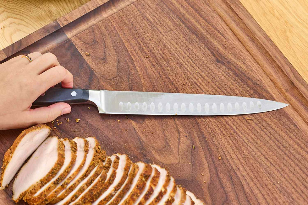 Carving Knife Slicing Pork Roast