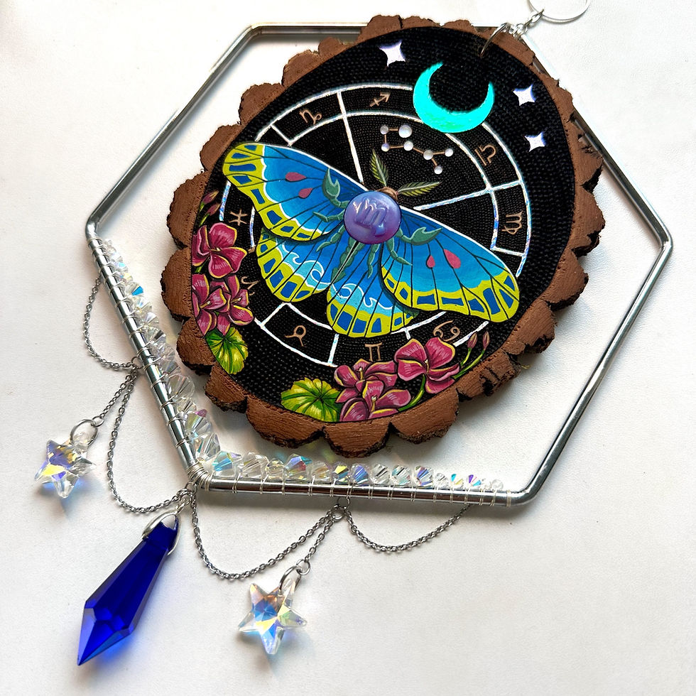 Thumbnail: “Starry Wings” zodiac suncatcher collection 