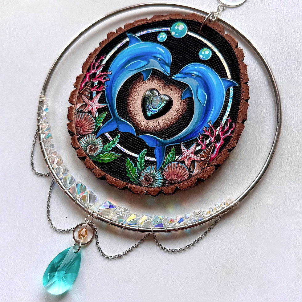 Thumbnail: “Ocean’s Embrace” Dolphin suncatcher 
