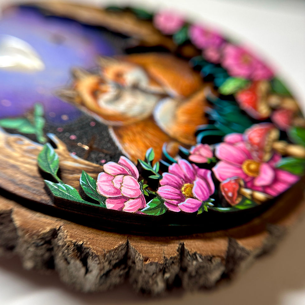 Thumbnail: “Heartwood Foxtales” original art piece 
