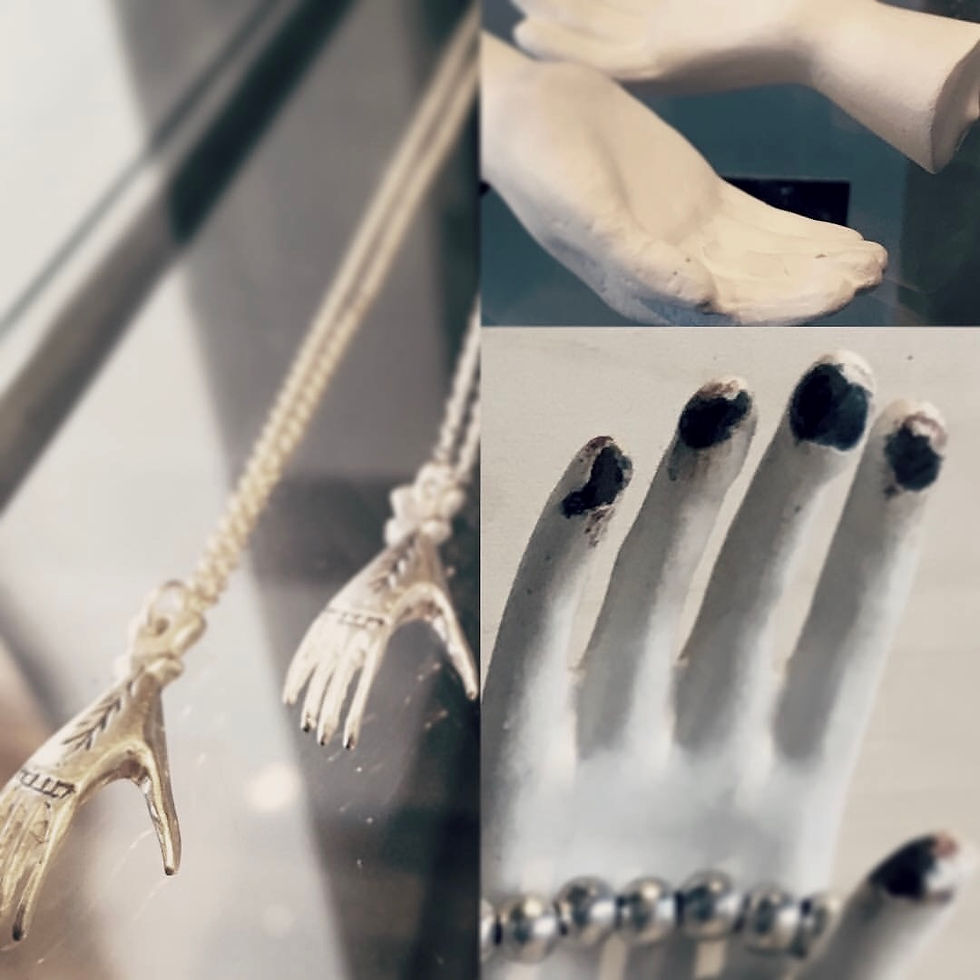 Thumbnail: TAMARA STEINBORN 'Jada' Hand Necklace in Bronze or Sterling TSN06