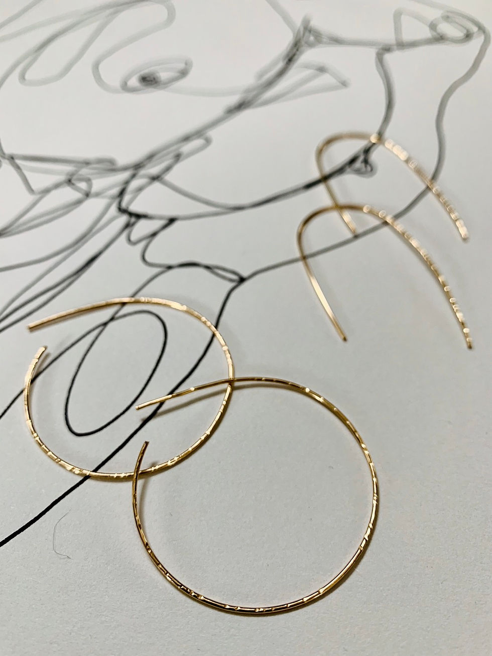 Wellington handmade in Ottawa sparkle horseshoe earrings gold