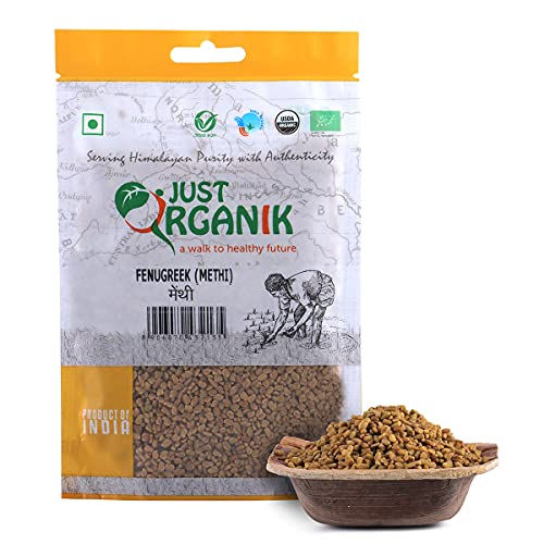 Thumbnail: Organic Fenugreek Whole, Methi seeds 3.5 Oz