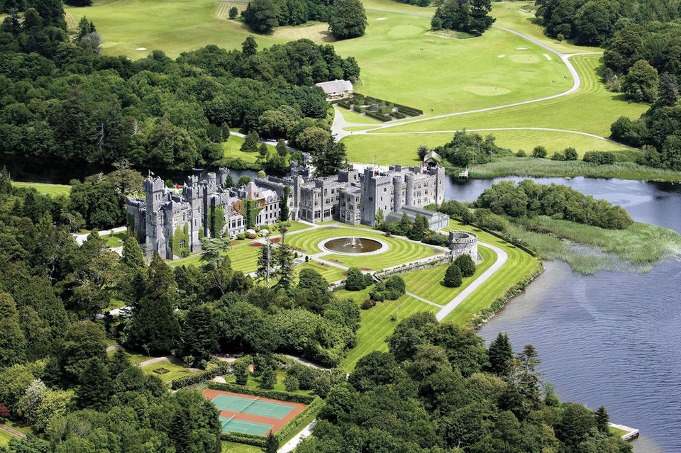 Ashford Castle exterior aerial - Celtic Golf