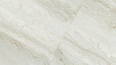 White and grey marble countertop design, with natural veining in detail.