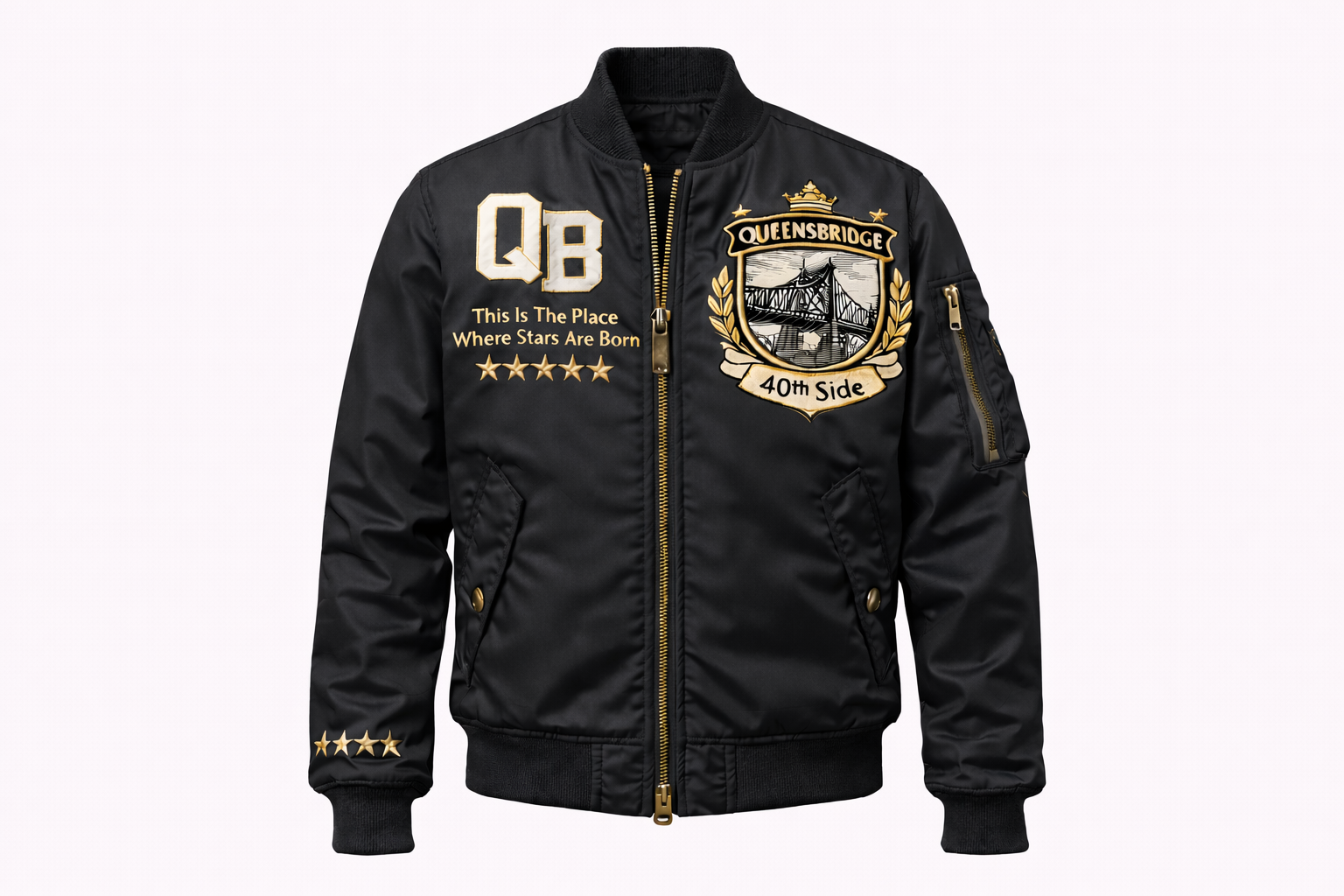 QB FLIGHT JACKET (BLACK)