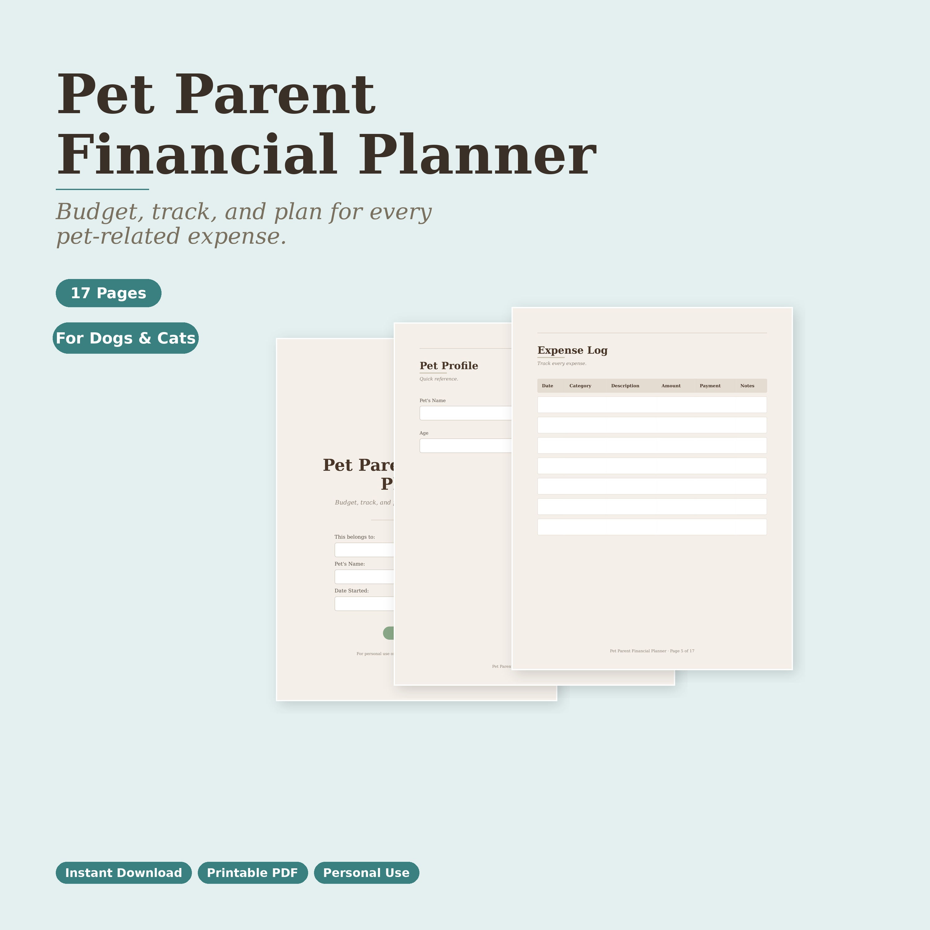 Pet Parent Financial Planner