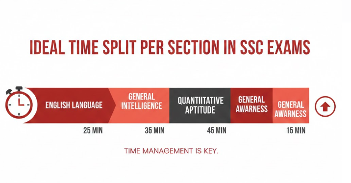 Ideal Time Split Per Section in SSC Exams.