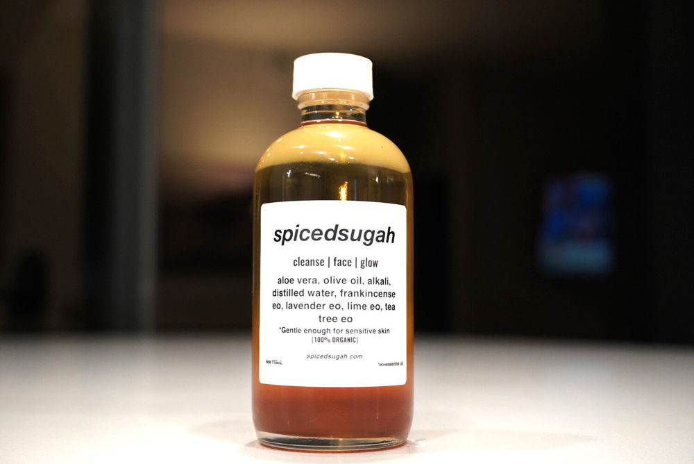 Spiced Sugar bottle of cleansing facial oil