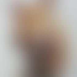 Realistic portrait drawing of a golden coloured Syrian hamster stood on it's hind legs covered in dirt