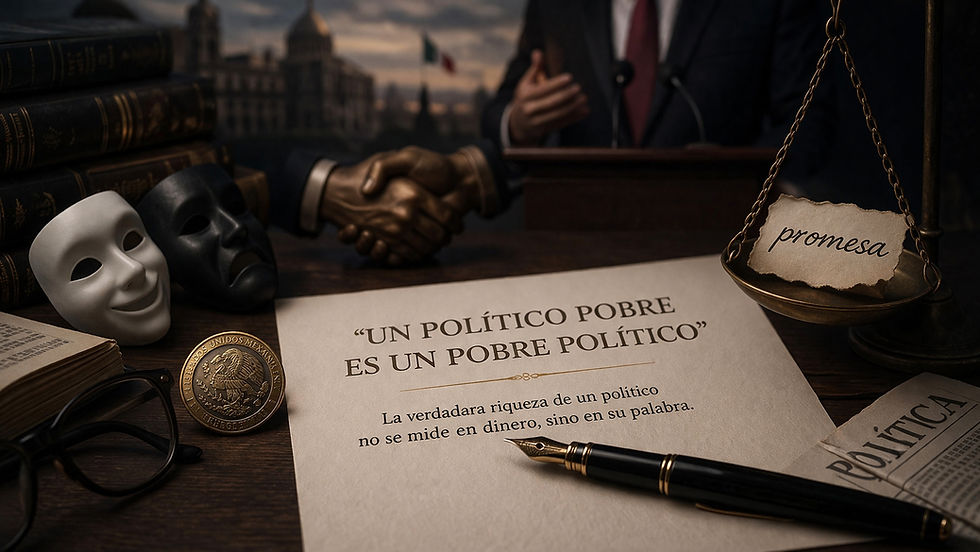 La pobreza de la palabra.
“Un político pobre es un pobre político”.