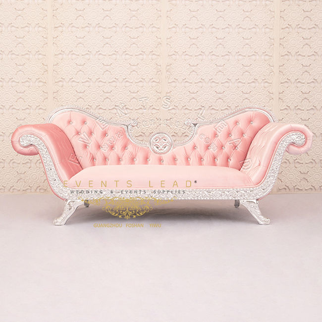 Thumbnail: Elegant And Romantic Pink New Products King Queen Wedding Throne Chairs Sofa
