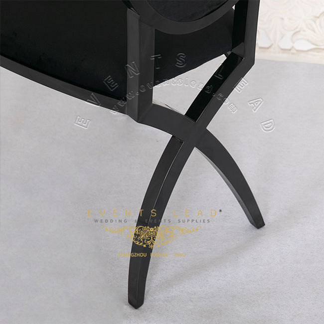 Thumbnail: Latest Wedding Ideas Banquet Hall Furniture Black Velvet Dining Chair