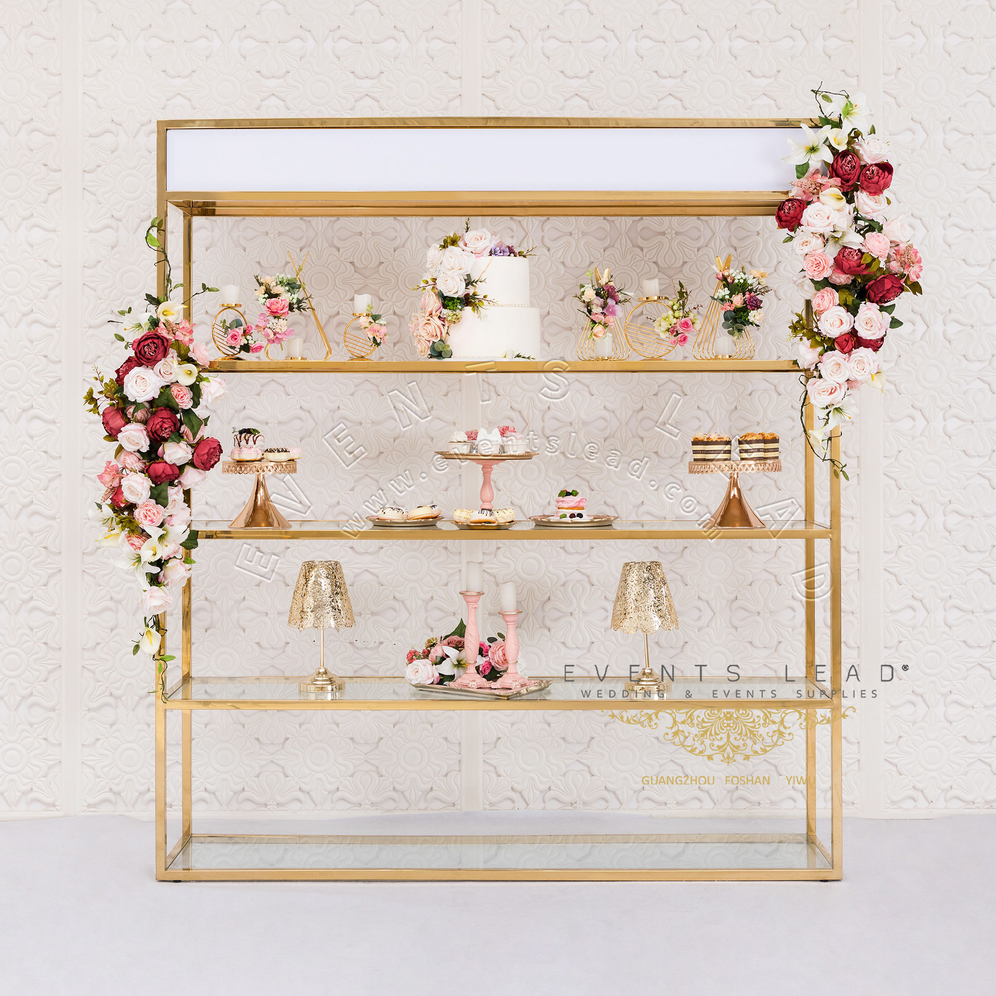 2020 Hot Recommend Stainless Steel Gold VENUS Wedding Wine Rack