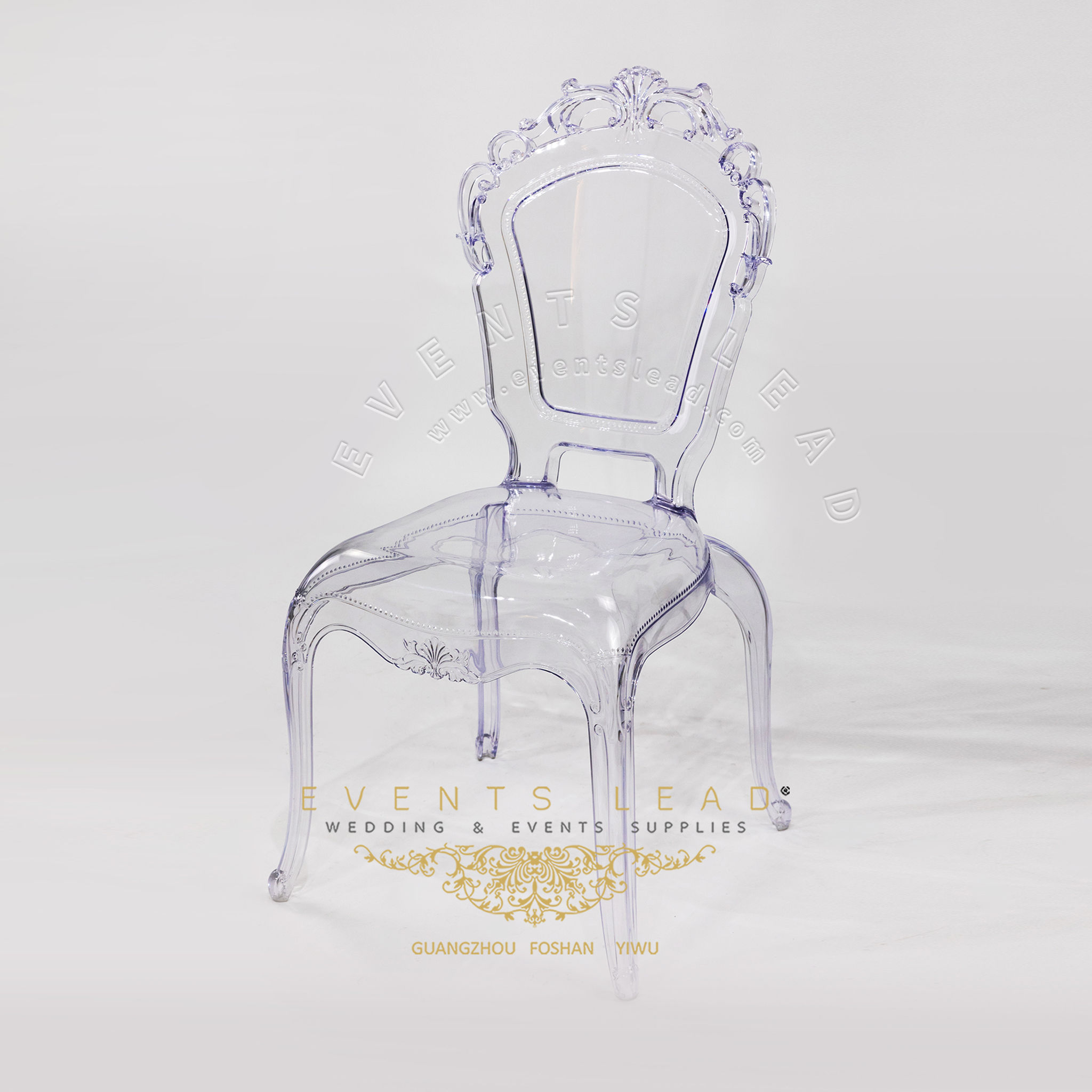 Hot Sale Newest Designed Simple Elegant Pattern Clear BIMALA Wedding Chair