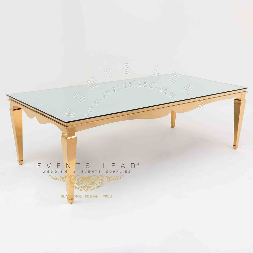 Thumbnail: 2020 Sale New Design Golden Stainless Steel APRICUS Wedding Table