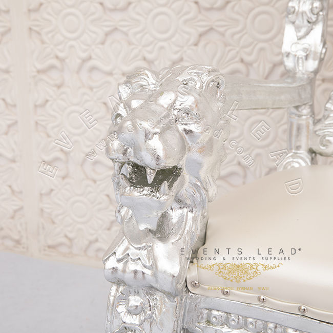 Thumbnail: Silver Frame With White Cushion New Ideas Cheap King Throne Chair Queen